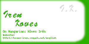 iren koves business card